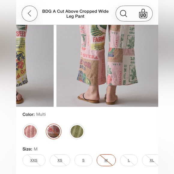 BDG A Cut Above Cropped Wide Leg Pant - Picture 3 of 4